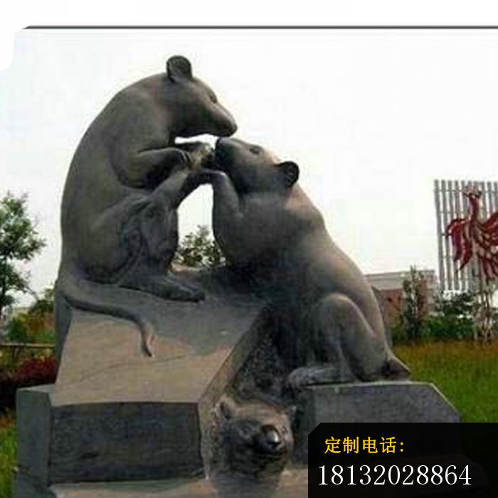 老鼠石雕生肖动物雕塑_700*700
