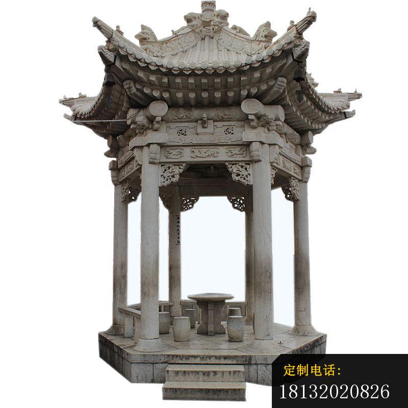 仿古石凉亭六角凉亭石雕 (1)_800*800