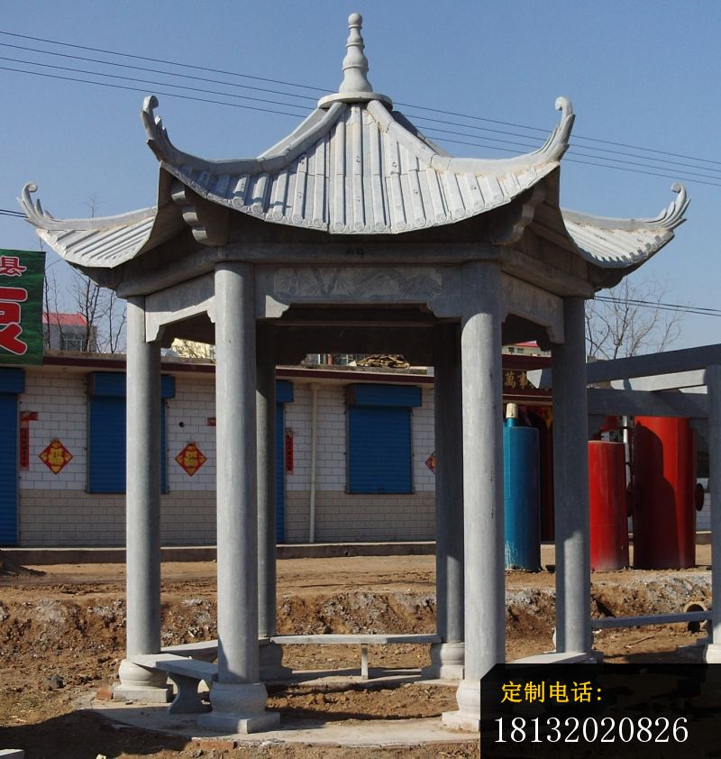 仿古石凉亭六角凉亭石雕_800*842