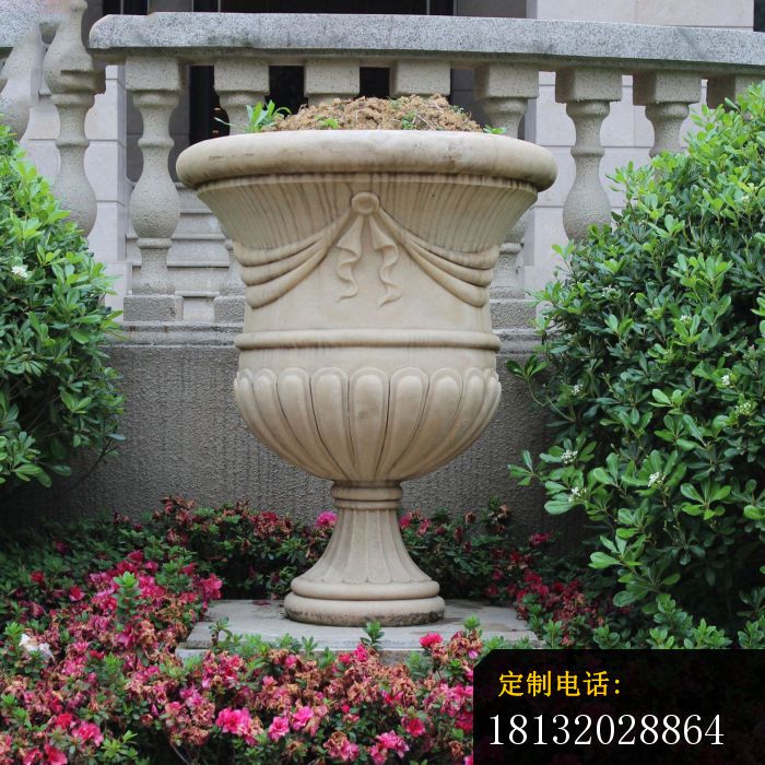 欧式花盆石雕公园景观雕塑_700*700