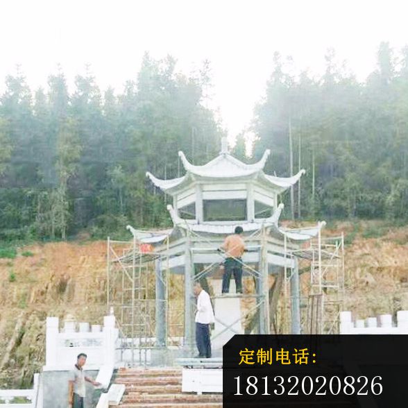 仿古双层石凉亭园林景观石雕 (2)_588*588