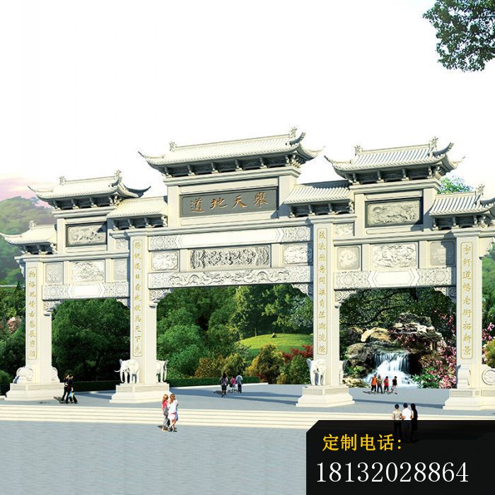 三门石牌坊景区牌坊石雕_700*700