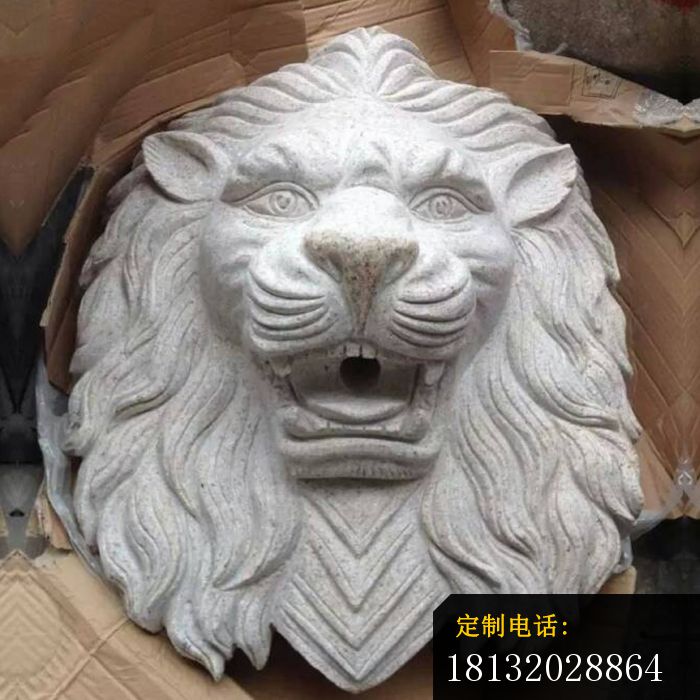 狮子头石雕公园景观雕塑_700*700