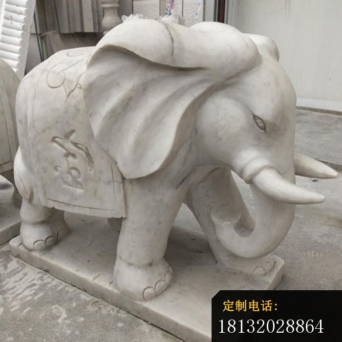 石雕小象公园动物雕塑 (7)_700*700
