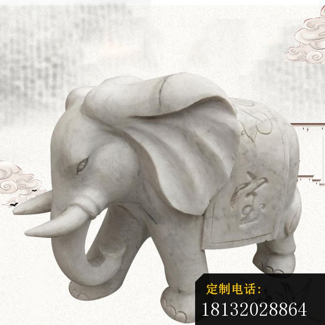 石雕小象公园动物雕塑 (3)_668*668
