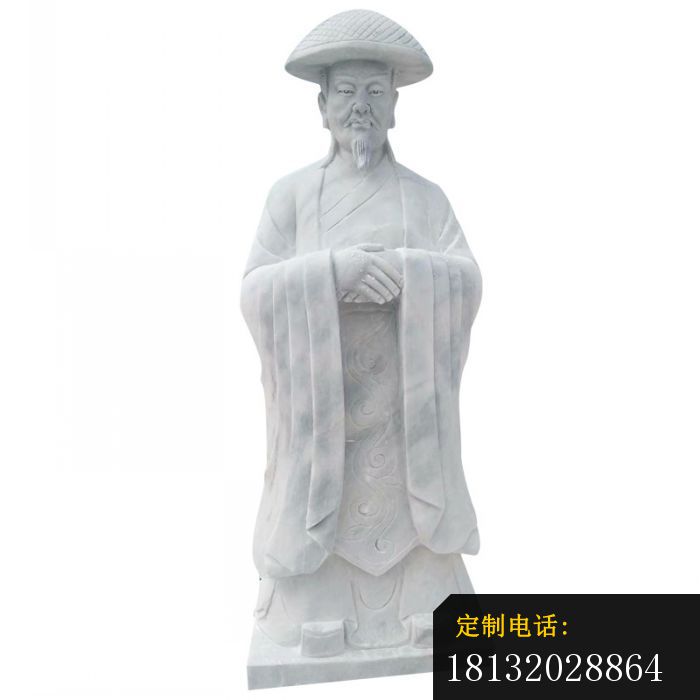 蓑衣老者石雕立式人物雕塑 (1)_700*700