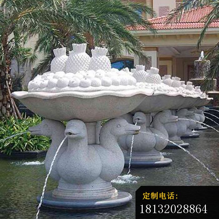 天鹅喷泉石雕公园景观雕塑_700*700