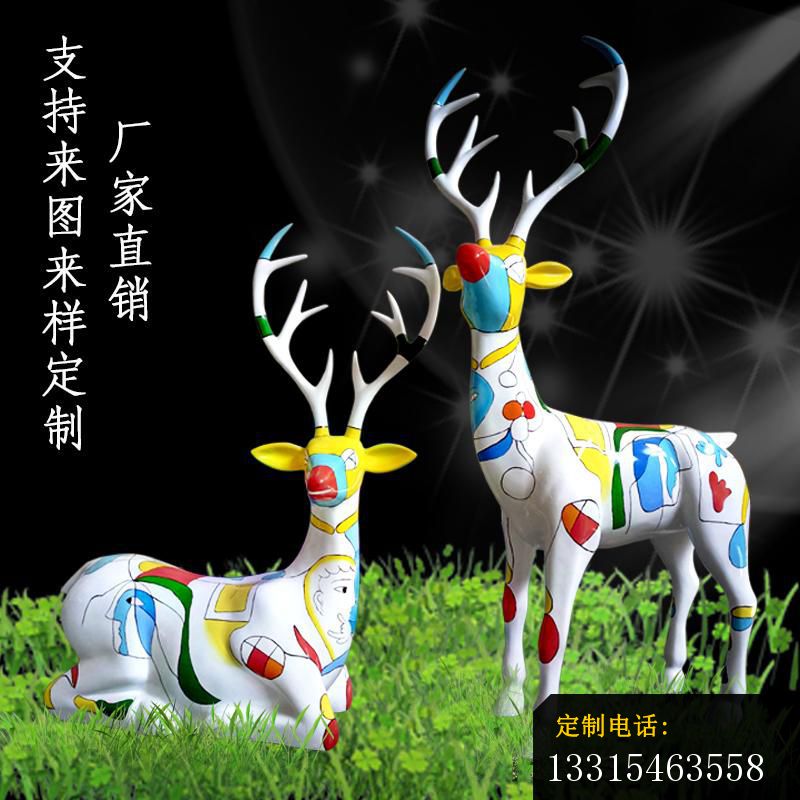 不锈钢彩绘公园动物小鹿 (1)_800*800