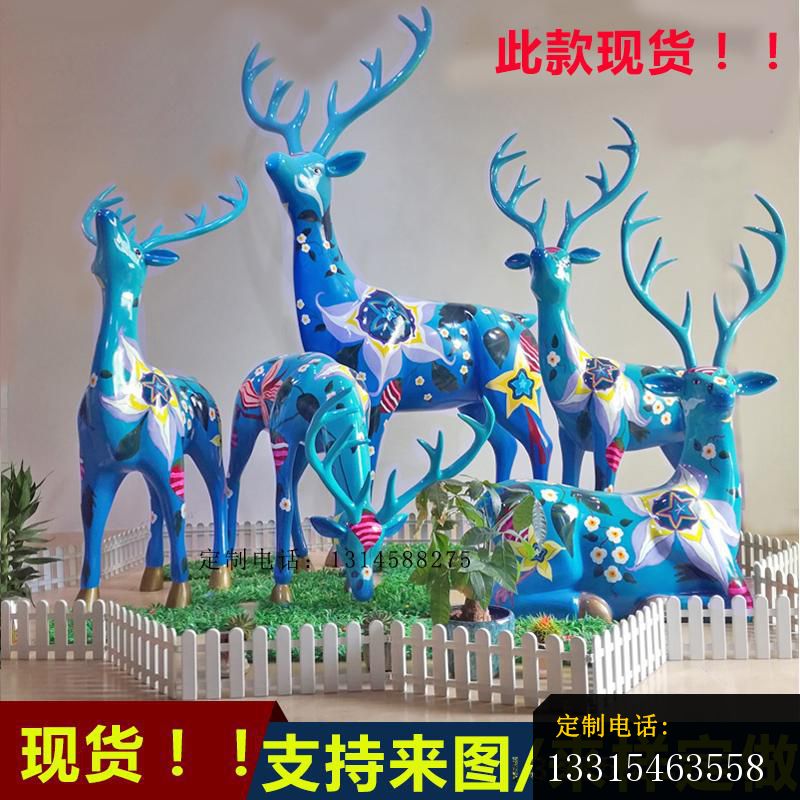 不锈钢彩绘公园动物小鹿 (5)_800*800