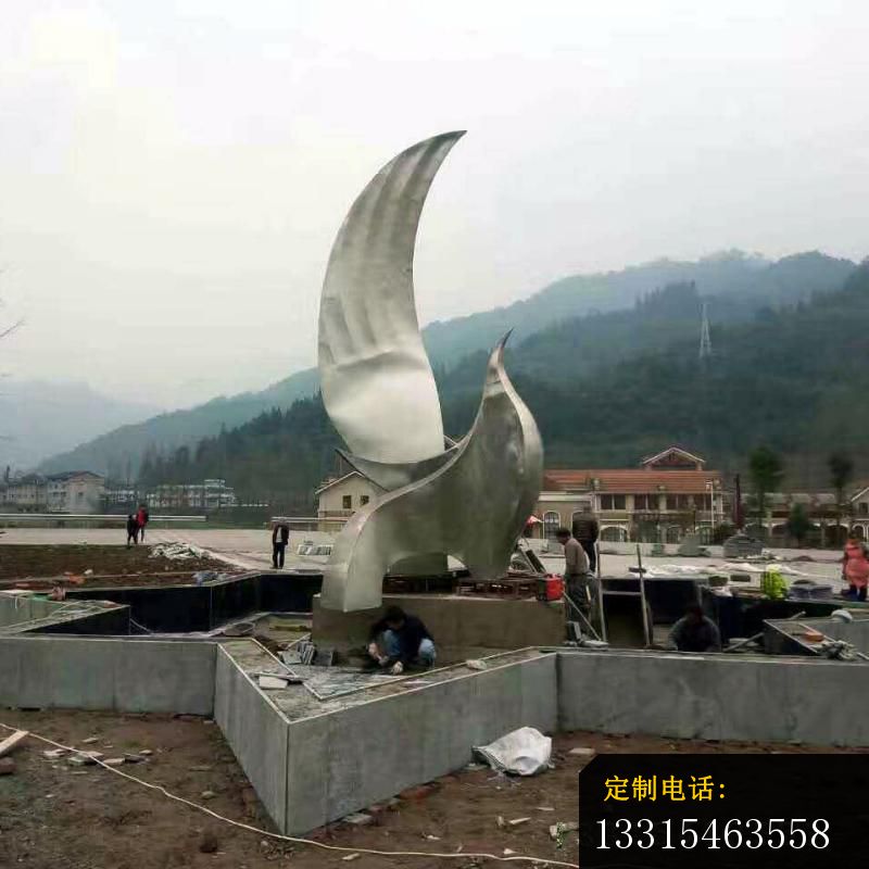 不锈钢大型翅膀装饰雕塑_800*800