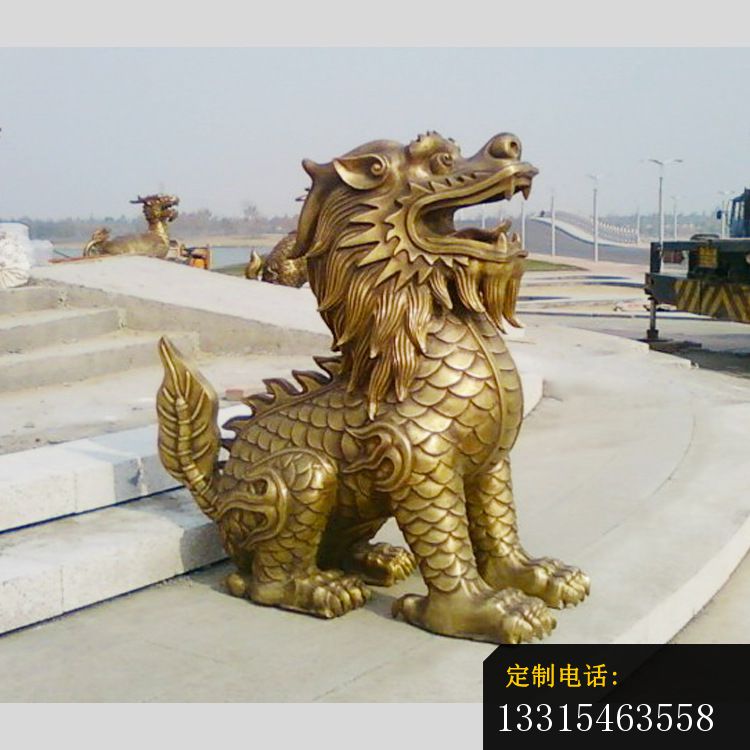 广场铸铜狮子雕塑_750*750
