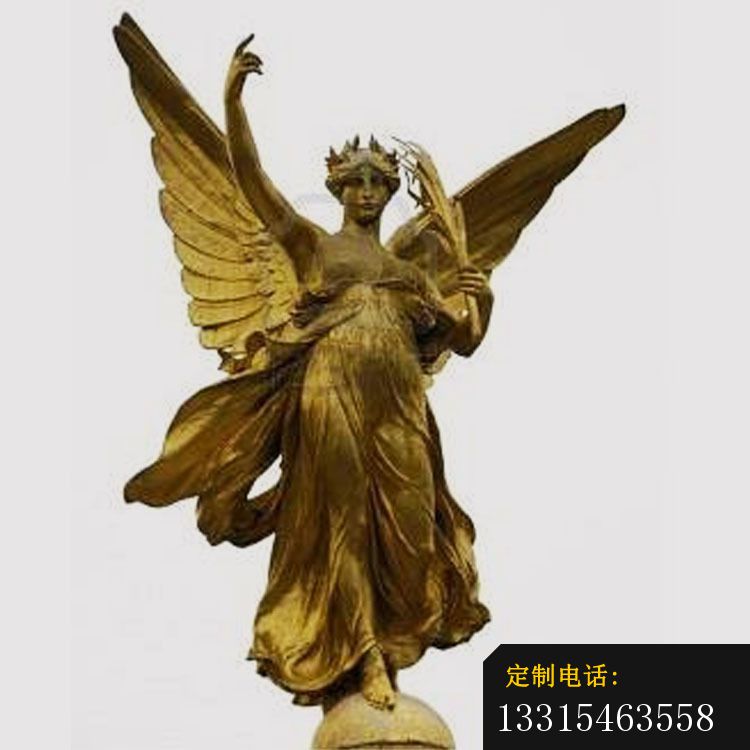 黄铜西方天使人物雕塑_750*750