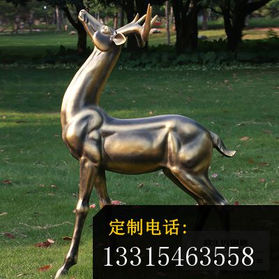 铜雕公园动物小鹿雕塑_400*400