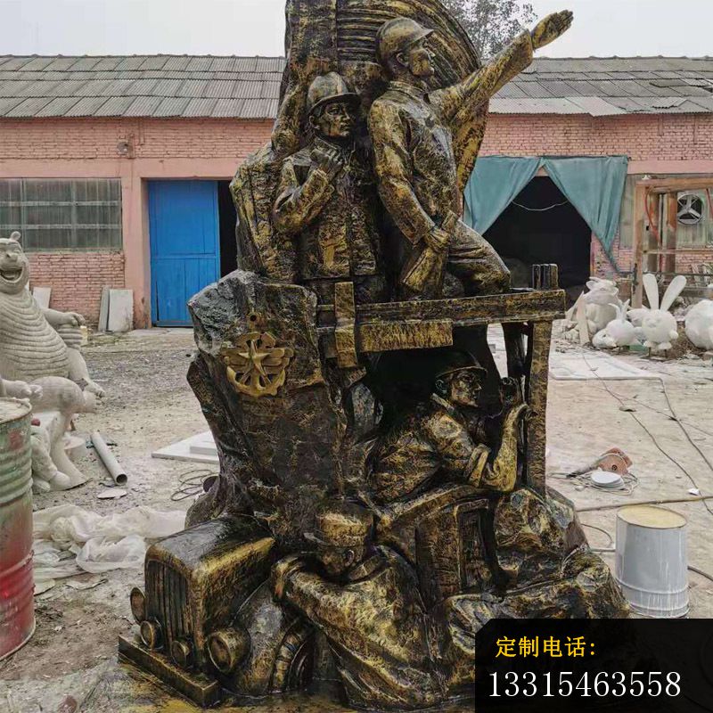 铜雕广场解放战士雕塑_800*800