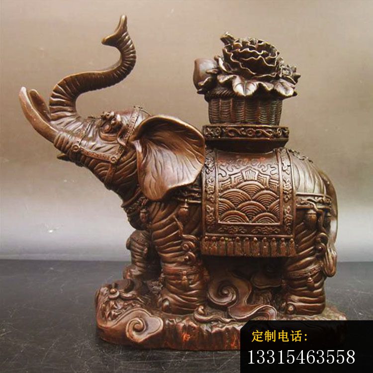 铜雕驮宝动物大象_750*750