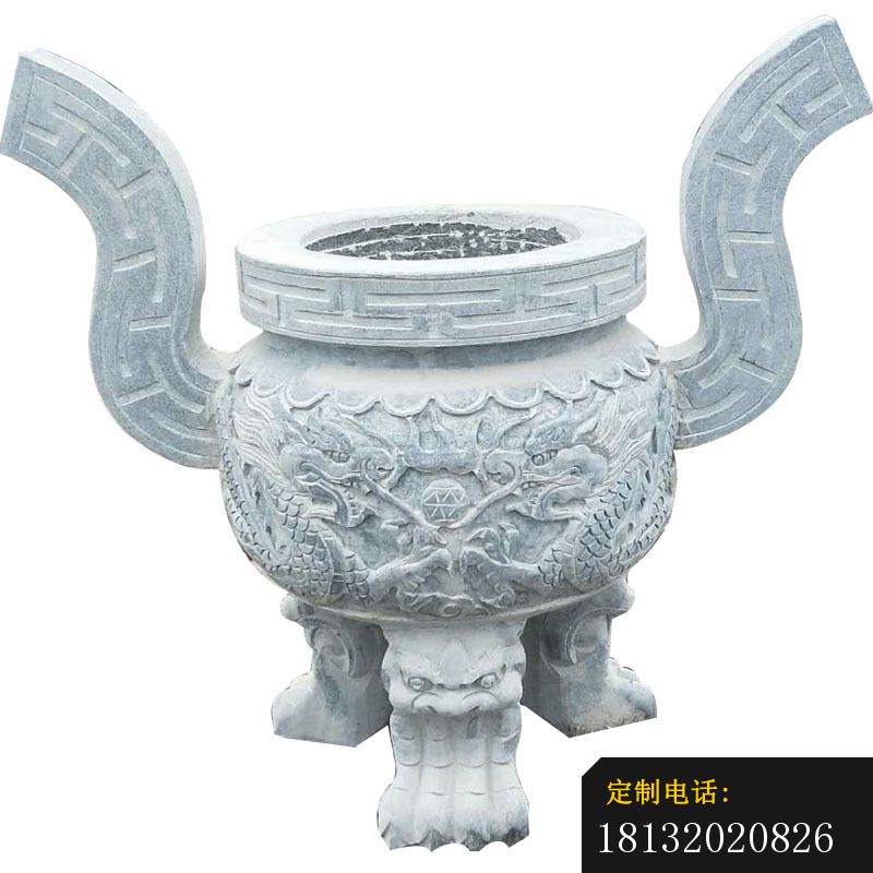 三足香炉石雕仿古石香炉 (1)_800*800