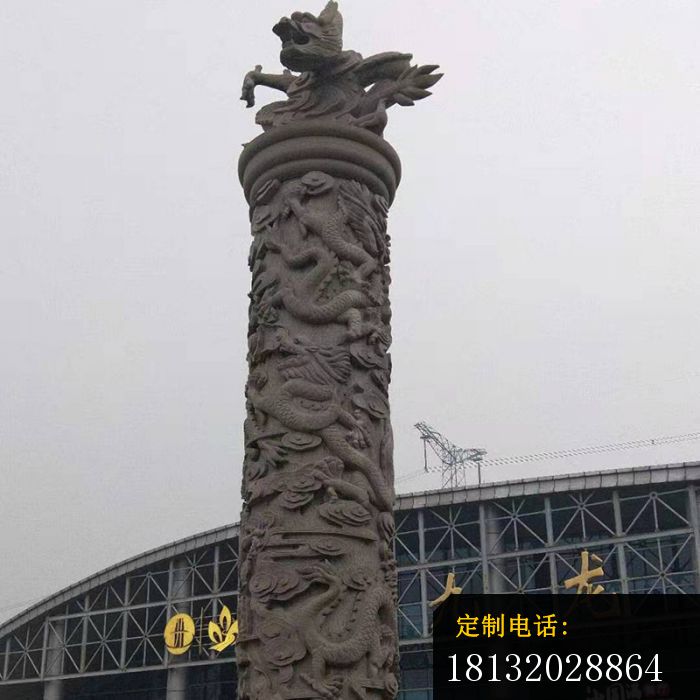 仿古盘龙柱石雕广场景观雕塑 (2)_700*700
