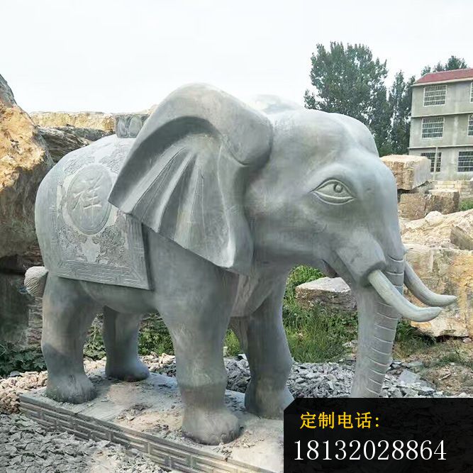 仿古石雕大象公园动物石雕_667*667