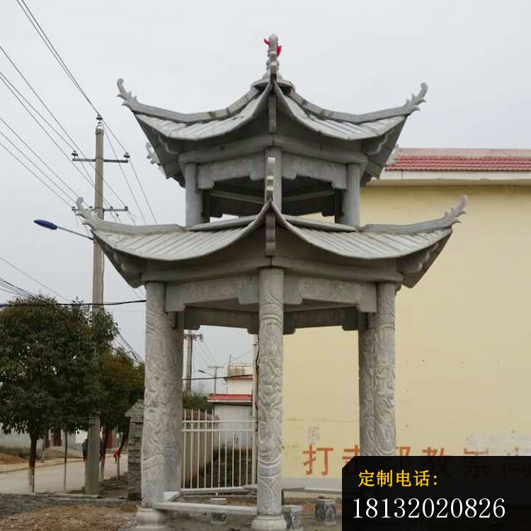 双层石凉亭仿古凉亭石雕 (6)_750*750