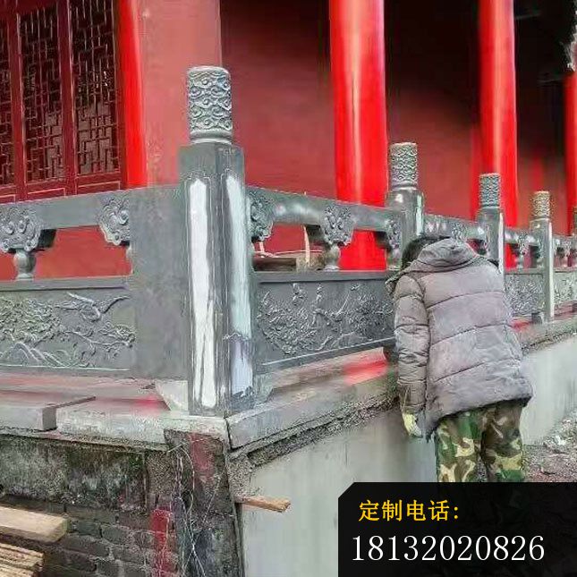 寺庙石栏板仿古栏板石雕_645*645