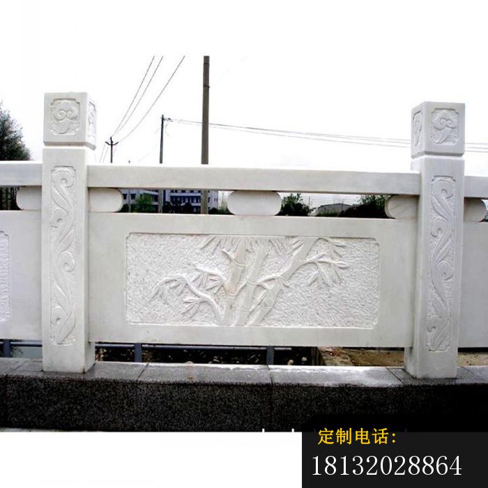汉白玉浮雕栏板别墅景观石雕 (1)_700*700