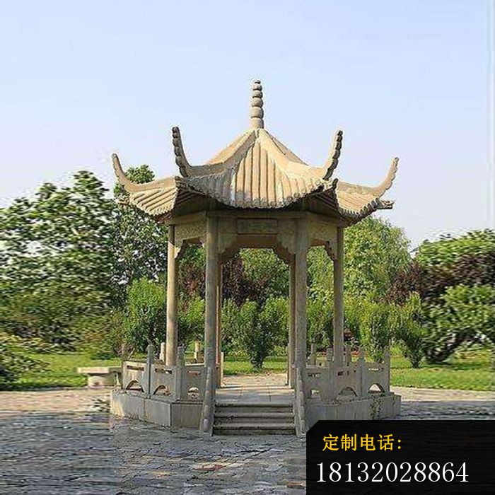 六角凉亭石雕旅游去石凉亭 (2)_700*700