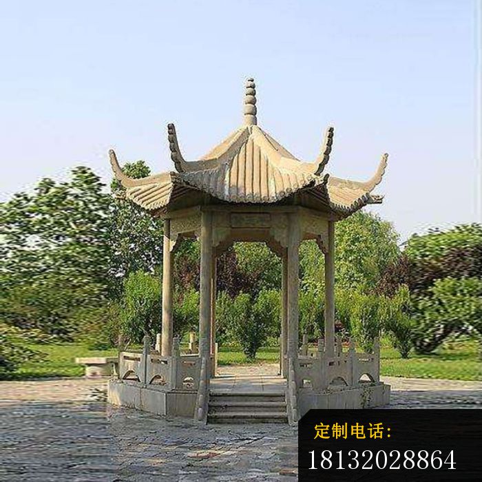 六角凉亭石雕旅游去石凉亭 (3)_700*700