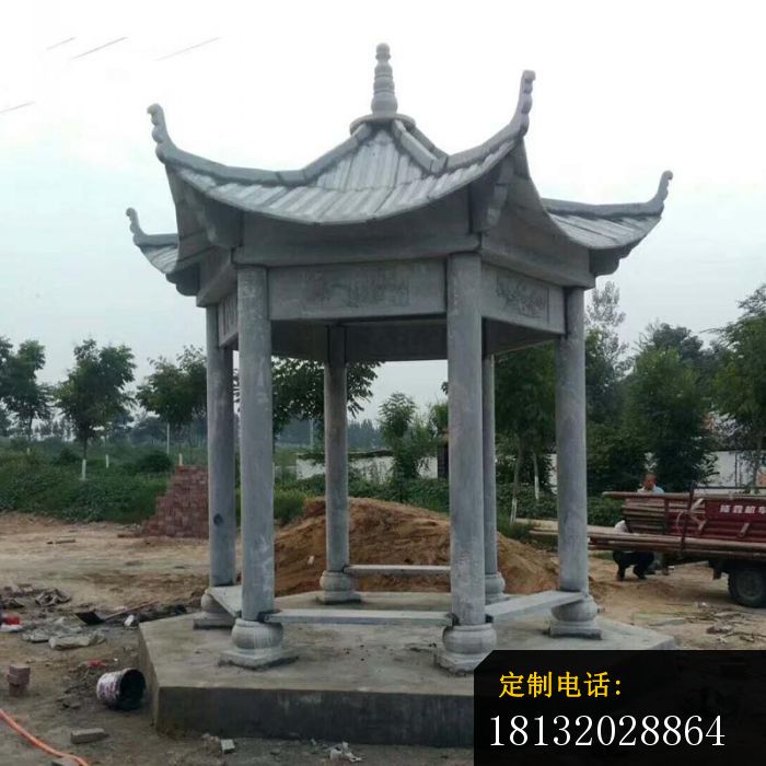六角凉亭石雕旅游去石凉亭 (1)_700*700