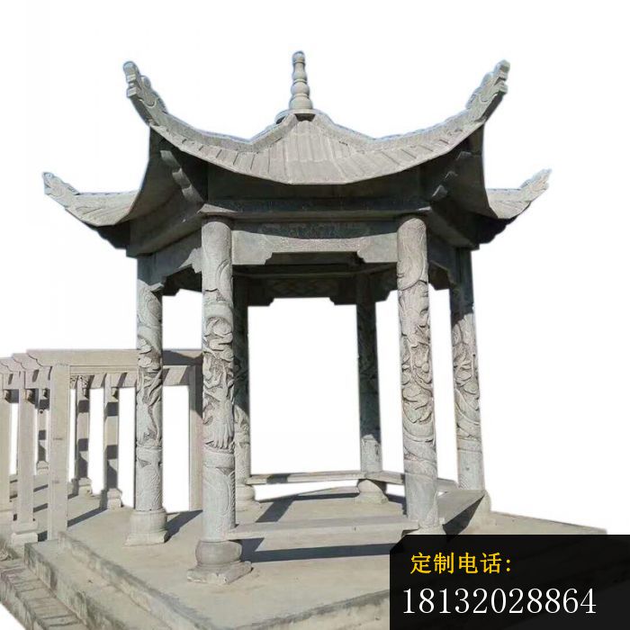 六角凉亭石雕旅游去石凉亭 (6)_700*700