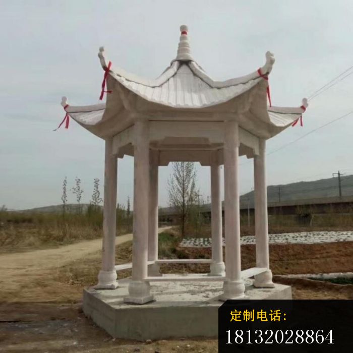 六角凉亭石雕旅游去石凉亭 (4)_700*700