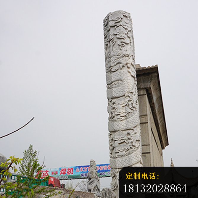 盘龙柱石雕广场景观雕塑 (4)_669*669