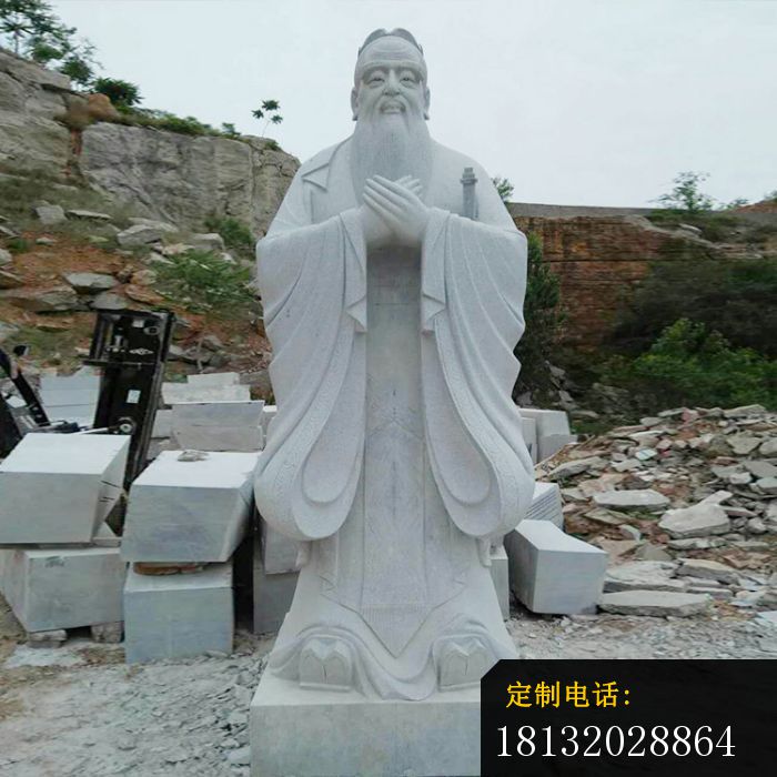 先师孔子石雕大理石孔子 (8)_700*700