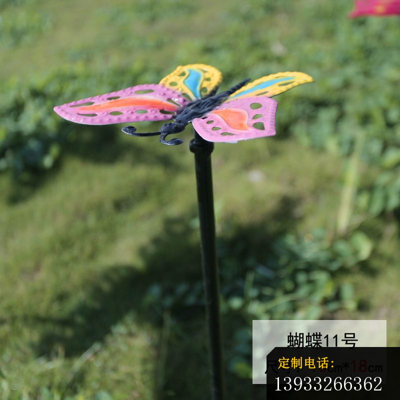 不锈钢彩色蝴蝶景观雕塑_800*800