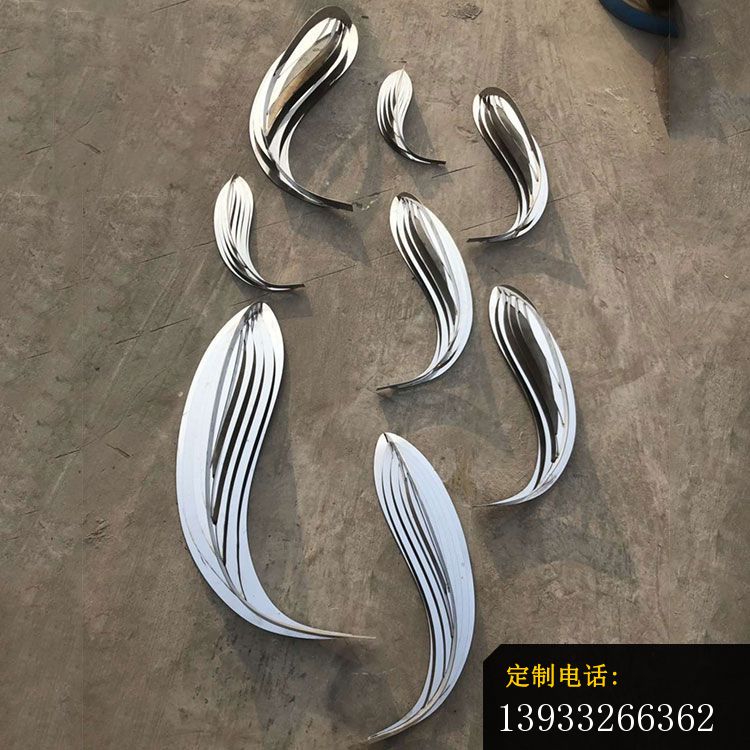 不锈钢抽象鱼雕塑_750*750