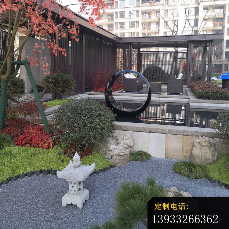 不锈钢抽象圆环雕塑_750*750