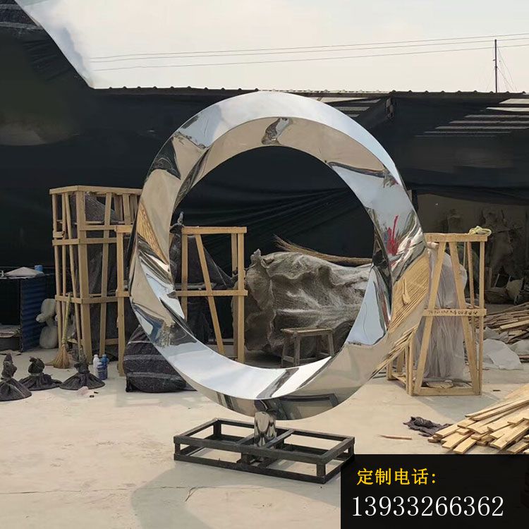 不锈钢抽象圆环雕塑_750*750