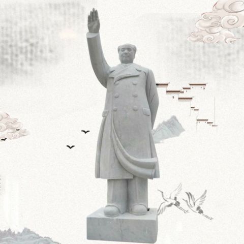 厦门立式伟人挥手毛泽东石雕