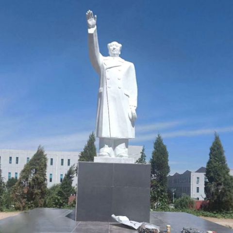 潍坊汉白玉挥手毛泽东伟人石雕