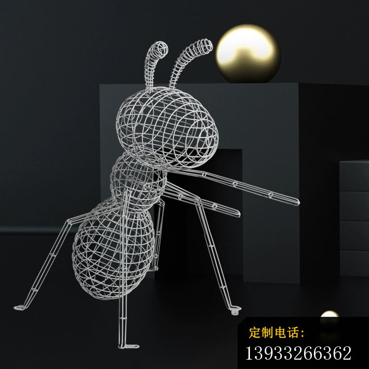 不锈钢镂空蚂蚁雕塑_750*750