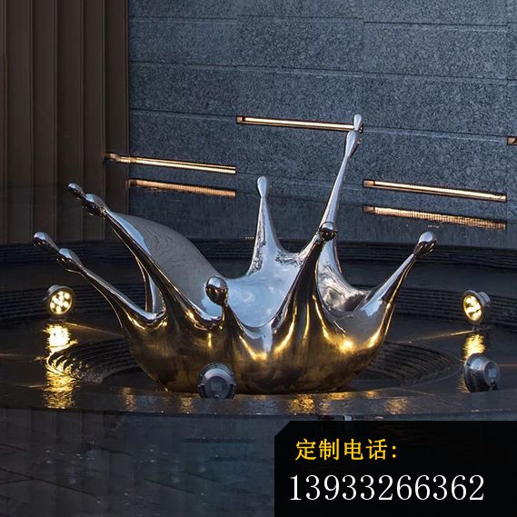 不锈钢水花造型雕塑_569*569