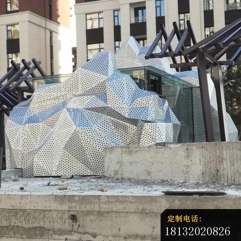不锈钢别墅假山景观雕塑_800*800