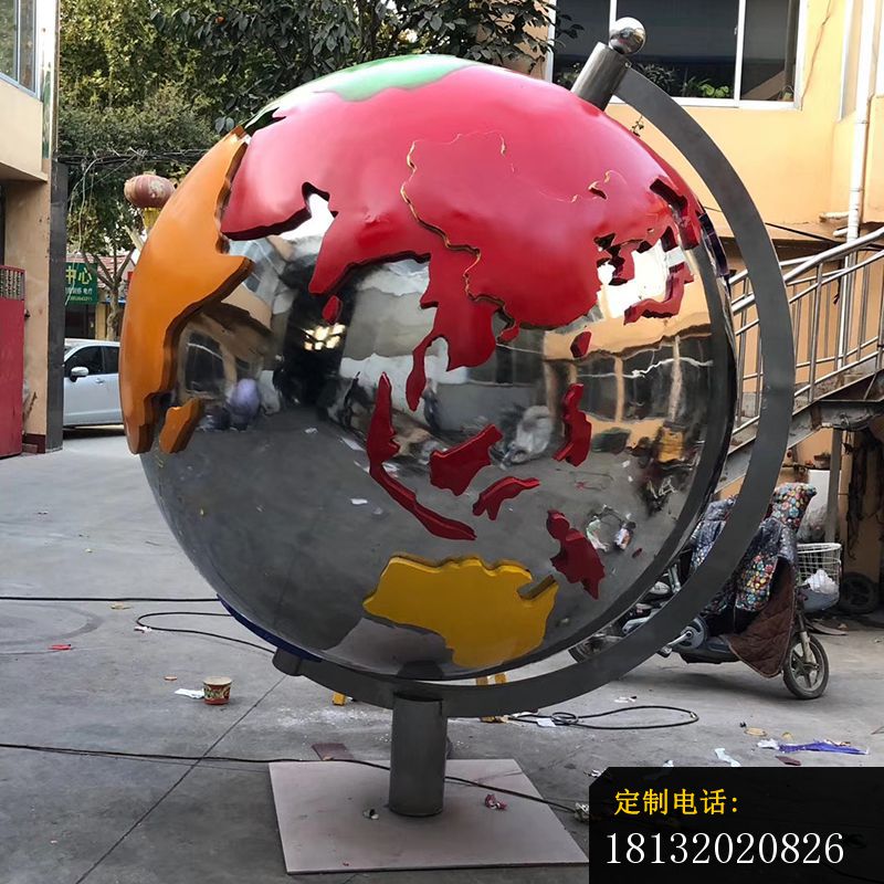 不锈钢彩绘地球仪雕塑 (1)_800*800