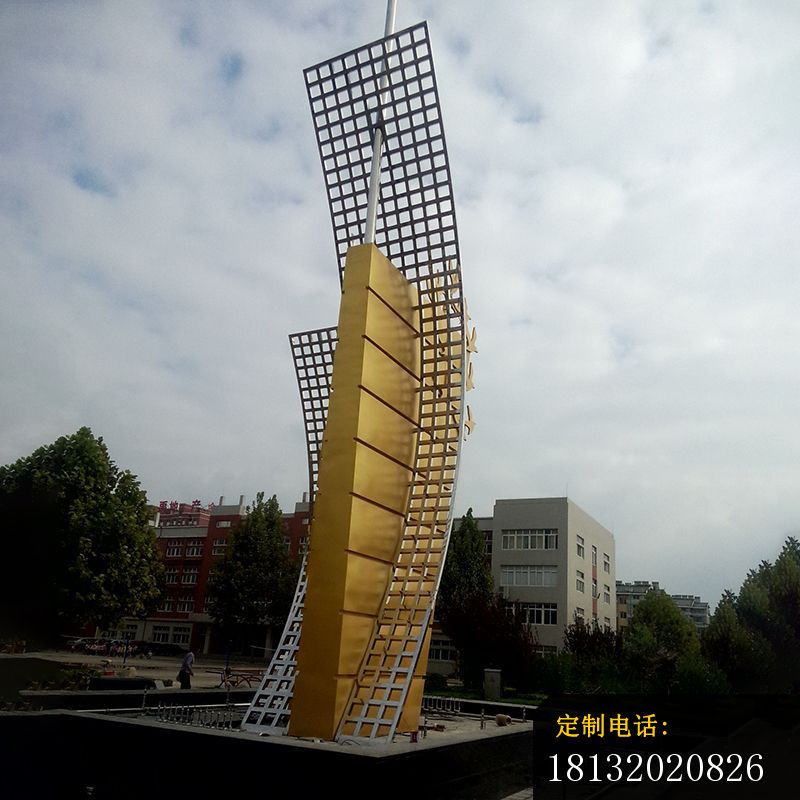 不锈钢帆船景观雕塑 (1)_800*800