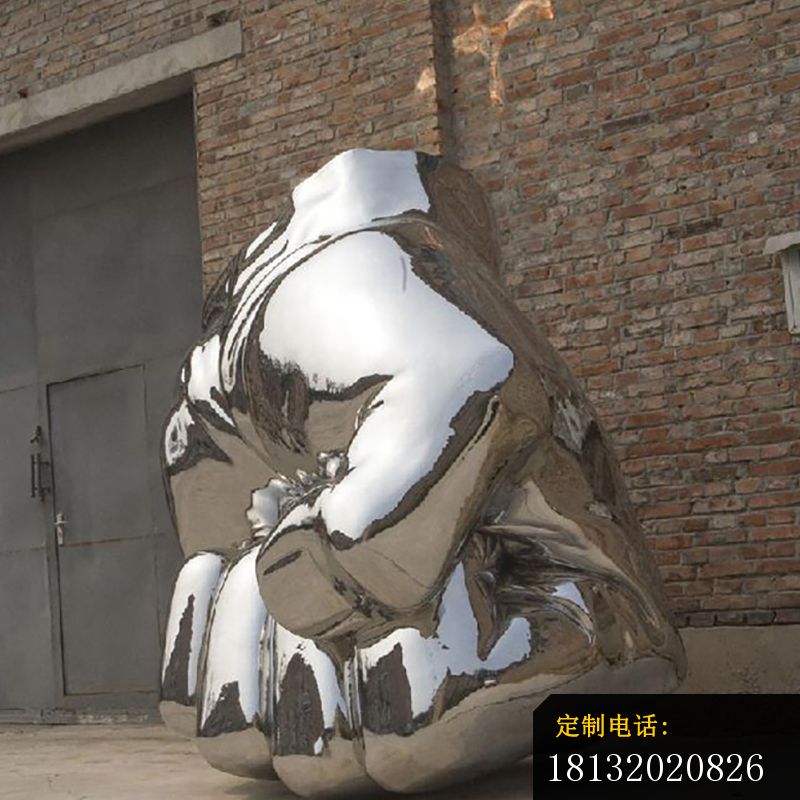 不锈钢拳头雕塑，_800*800