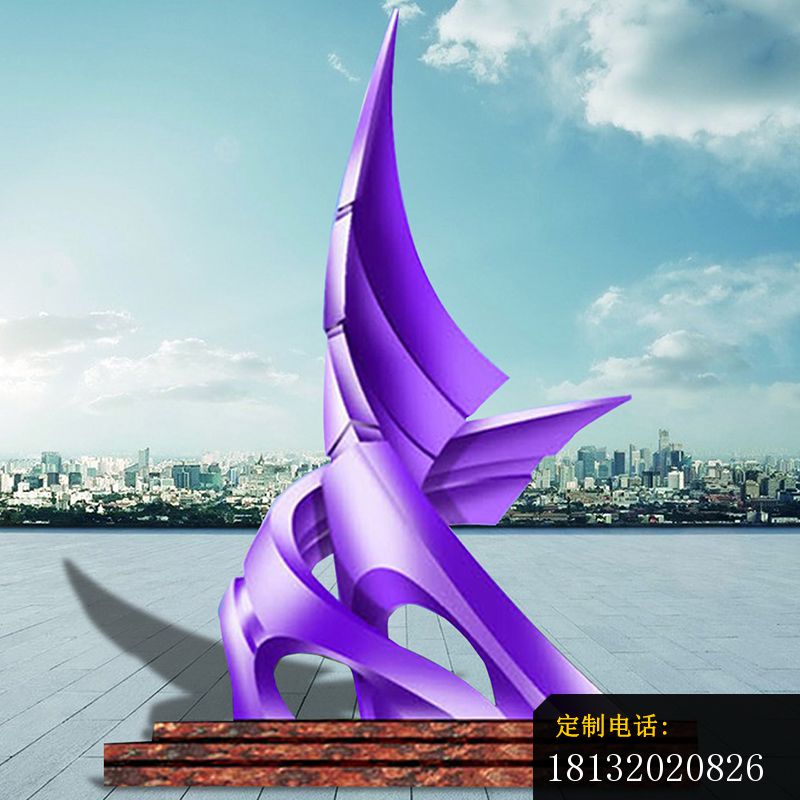 不锈钢抽象船帆雕塑_800*800