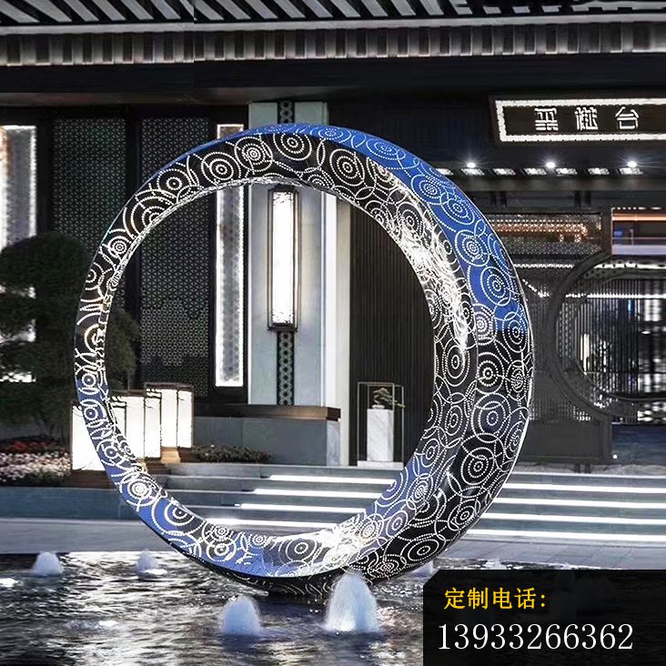 不锈钢月亮摆件雕塑_732*732