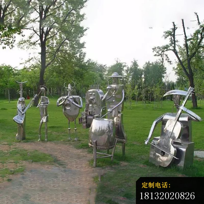 不锈钢抽象乐队雕塑_800*800