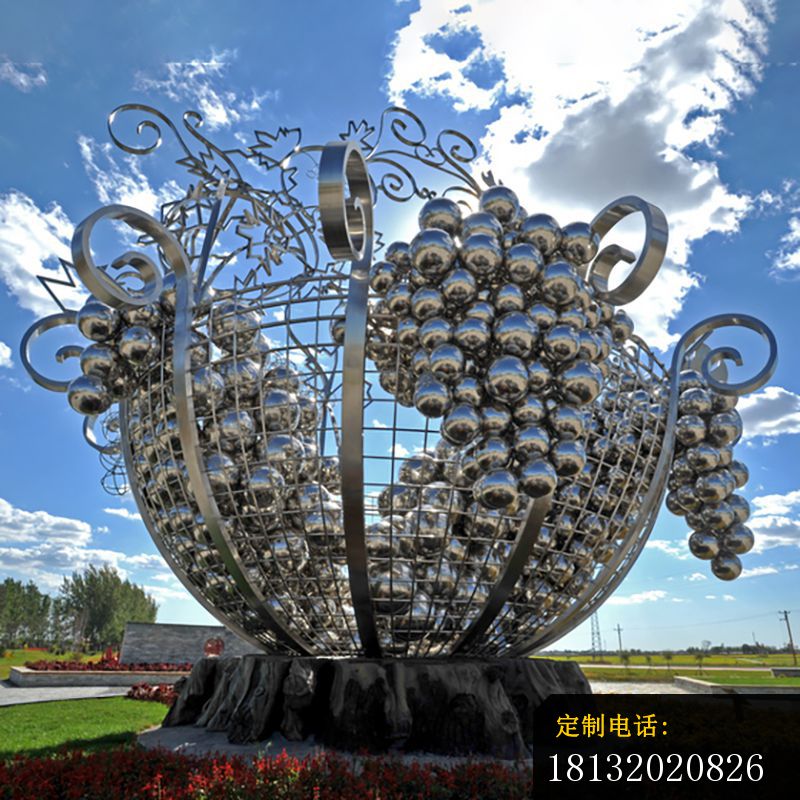不锈钢葡萄景观雕塑_800*800