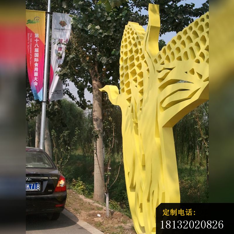 不锈钢玉米景观雕塑_800*799