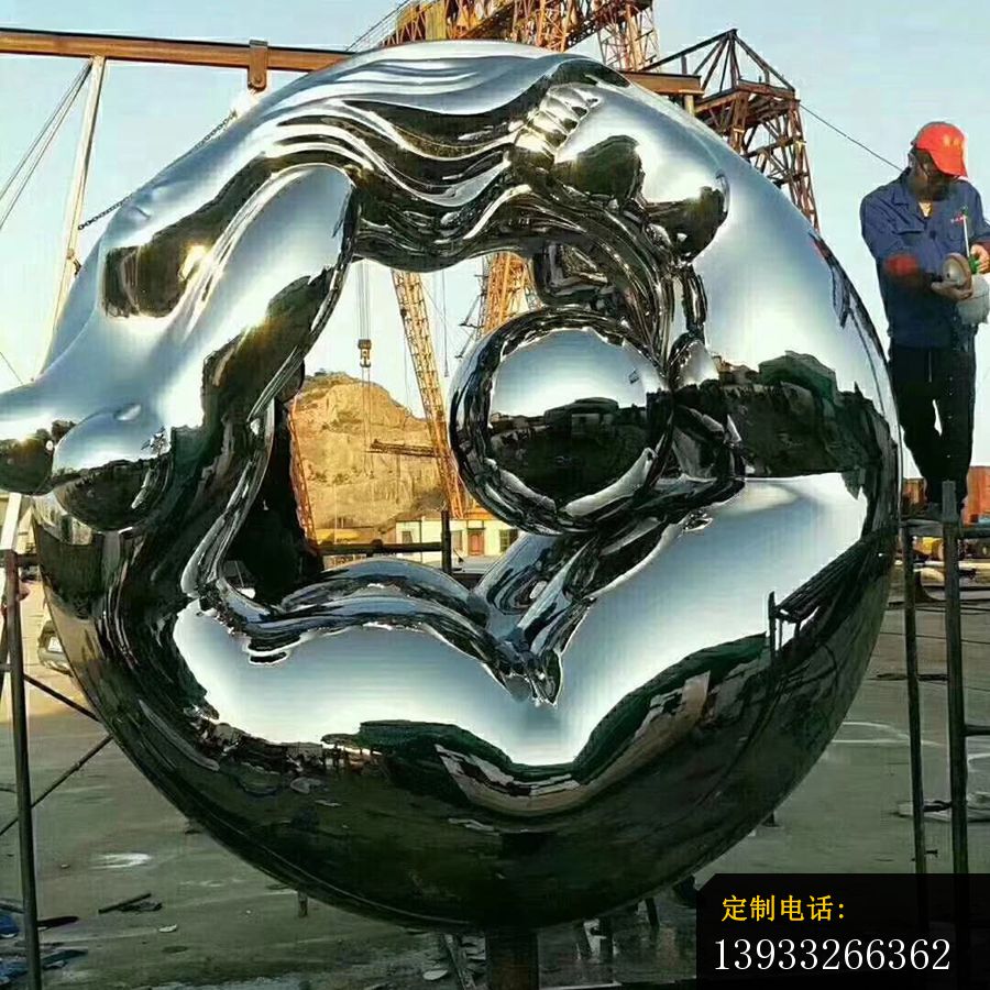 抽象镜面不锈钢雕塑_900*900